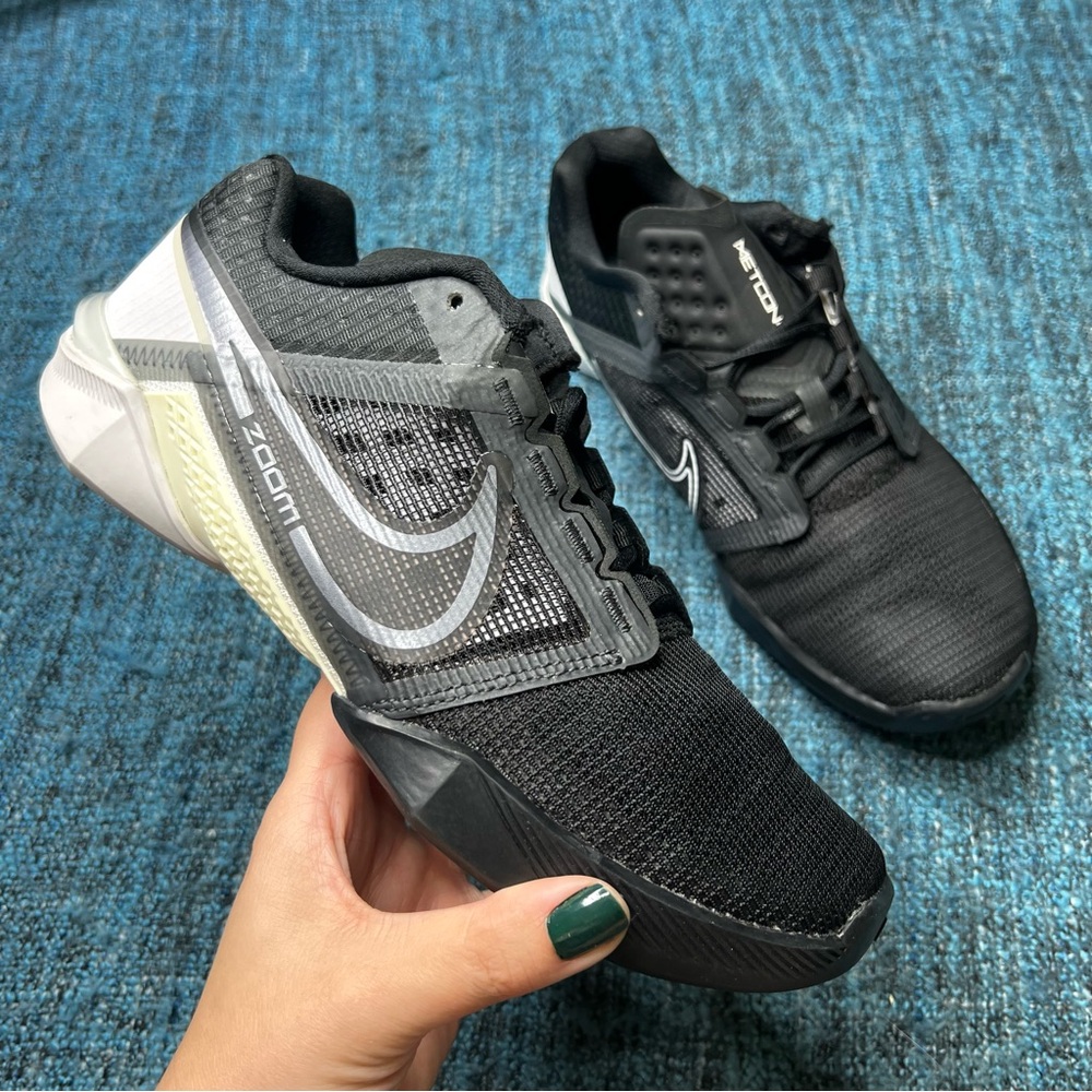 Nike Zoom Metcon Turbo 2 Cross Training Shoes Black Cool Grey Mens 6 Womens 7.5